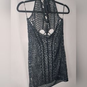 Crochet black cover up